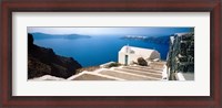 Framed Steps leading to church, Santorini, Cyclades Islands, Greece