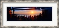 Framed People looking at sunset, Santorini, Cyclades Islands, Greece