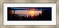 Framed People looking at sunset, Santorini, Cyclades Islands, Greece