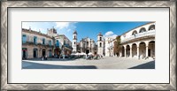 Framed Facade of a cathedral, Plaza De La Catedral, Old Havana, Havana, Cuba