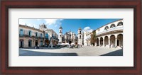 Framed Facade of a cathedral, Plaza De La Catedral, Old Havana, Havana, Cuba