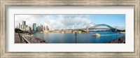 Framed Buildings at waterfront, Circular Quay, The Rocks, Sydney Harbor Bridge, Sydney, New South Wales, Australia 2012