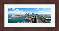 Framed Opera house with city skyline, Sydney Opera House, Sydney, New South Wales, Australia 2012