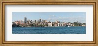 Framed Apartments and houses at the waterfront, Waruda Street, Kirribilli Avenue, Kirribilli, Sydney, New South Wales, Australia