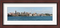 Framed Apartments and houses at the waterfront, Waruda Street, Kirribilli Avenue, Kirribilli, Sydney, New South Wales, Australia