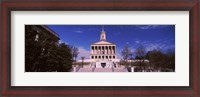 Framed Government building in a city, Tennessee State Capitol, Nashville, Davidson County, Tennessee, USA