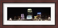 Framed Skyline at night  from Shelby Street Bridge, Nashville, Tennessee