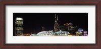 Framed Skylines and Shelby Street Bridge at night, Nashville, Tennessee