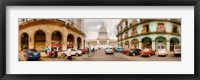Framed Street View of Government buildings in Havana, Cuba