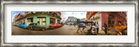 Framed 360 degree view of street scene, Havana, Cuba
