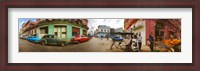 Framed 360 degree view of street scene, Havana, Cuba