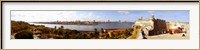 Framed Morro Castle with city at the waterfront, Havana, Cuba