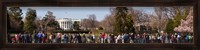 Framed Tourists in front of White House, Washington DC, USA