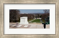 Framed Tomb of a soldier in a cemetery, Arlington National Cemetery, Arlington, Virginia, USA