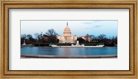 Framed Government building at dusk, Capitol Building, National Mall, Washington DC