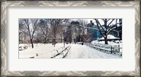 Framed Snow covered park, Union Square, Manhattan, New York City, New York State, USA