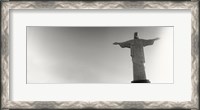 Framed Low angle view of Christ The Redeemer, Corcovado, Rio de Janeiro, Brazil (black and white)