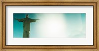 Framed Low angle view of Christ The Redeemer, Corcovado, Rio de Janeiro, Brazil