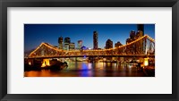 Framed Bridge across a river, Story Bridge, Brisbane River, Brisbane, Queensland, Australia