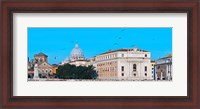 Framed St. Peter's Basilica in Vatican City, Ponte Sant Angelo, Rome, Lazio, Italy