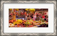 Framed Fruits at market stalls, La Boqueria Market, Ciutat Vella, Barcelona, Catalonia, Spain