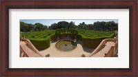 Framed High angle view of a formal garden, Horta Labyrinth Park, Horta-Guinardo, Barcelona, Catalonia, Spain