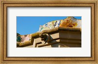 Framed Architectural detail of a building, Park Guell, Barcelona, Catalonia, Spain