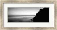 Framed Lighthouse on the coast in black and white, Bass Head Lighthouse Maine