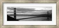 Framed Silhouette of Golden Gate Bridge, San Francisco, California