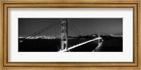 Framed Golden Gate Bridge at Dusk, San Francisco (black & white)