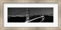 Framed Golden Gate Bridge at Dusk, San Francisco (black & white)