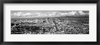 Framed San Francisco as Viewed from Twin Peaks (black & white)