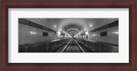 Framed Underground walkway, Old Elbe Tunnel, Hamburg, Germany