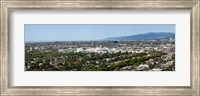 Framed High angle view of a city, Culver City, West Los Angeles, Santa Monica Mountains, Los Angeles County, California, USA