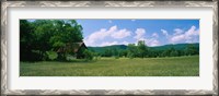 Framed Barn in a field, Cades Cove, Great Smoky Mountains National Park, Tennessee, USA