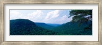 Framed Mountain range, Milligans Overlook Creek Falls State Park, Pikeville, Bledsoe County, Tennessee, USA