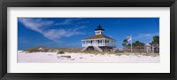 Framed Lighthouse on the beach, Port Boca Grande Lighthouse, Gasparilla Island State Park, Gasparilla Island, Florida, USA