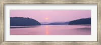 Framed Sunset over mountains, Lake Chatuge, Western North Carolina, North Carolina, USA