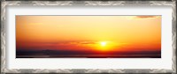 Framed Sunset over mountain range, Cadillac Mountain, Acadia National Park, Maine, USA