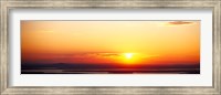 Framed Sunset over mountain range, Cadillac Mountain, Acadia National Park, Maine, USA