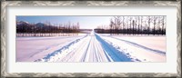 Framed Snowy Road Hokkaido Shari-cho Japan