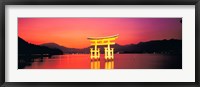 Framed Itsukushima Shrine Otorii Hiroshima Japan
