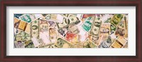 Framed Collection of currencies of various countries