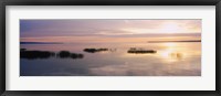 Framed Sunset over a lake, Chequamegon Bay, Lake Superior, Wisconsin, USA