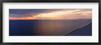 Framed Clouds over a lake at dusk, Lake Michigan, Michigan, USA