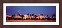 Framed Miami Beach at dusk, FL
