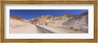 Framed Road passing through mountains, Artist's Drive, Death Valley National Park, California, USA