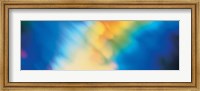 Framed Abstract in Yellow and Blue