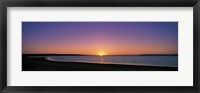 Framed Sunset on beach Australia