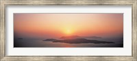 Framed Sunset Santorini Island Greece